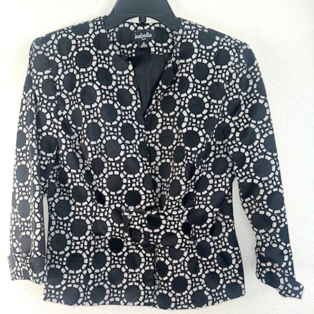 Isabella Black‎ Circle Pattern Women's Suit Size 10